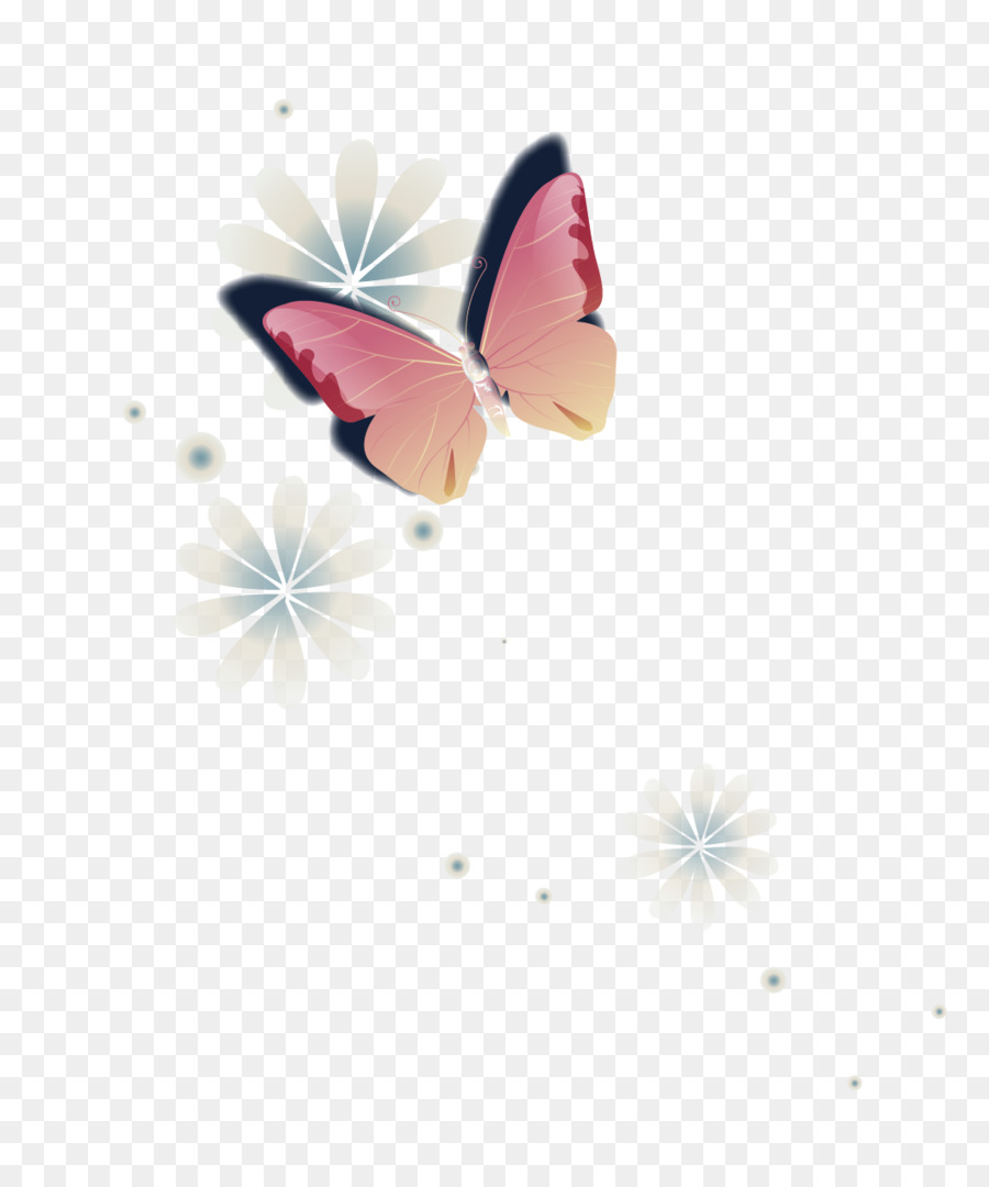 Farfalla monarca Petalo - farfalla fiori