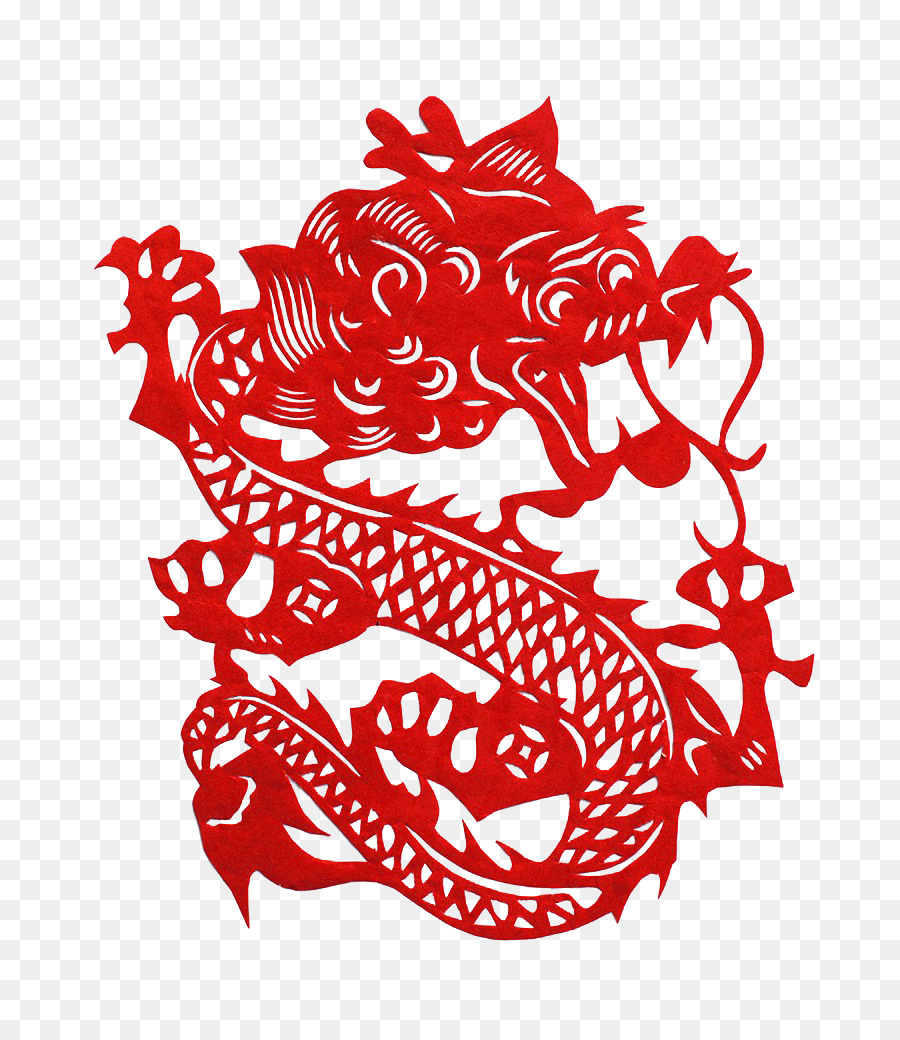 Ritagliare la carta drago Cinese Clip art - Carta taglio del drago