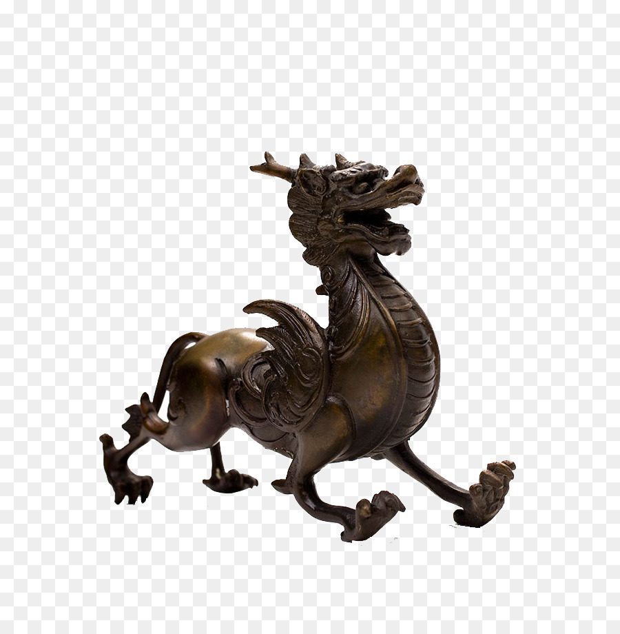 Chinesischen Drachen-Skulptur - Holzschnitzerei Drache