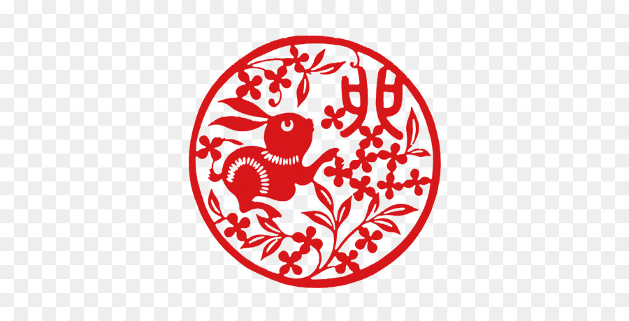 Coniglio Cinese di Nuovo Anno Cinese zodiaco Cinese calendario Cane - Creativo di carta, e tagliate il coniglio