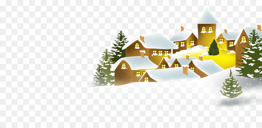 Neue Jahre Tag Wünschen Gruß Silvester - Schnee-Haus-Dekoration