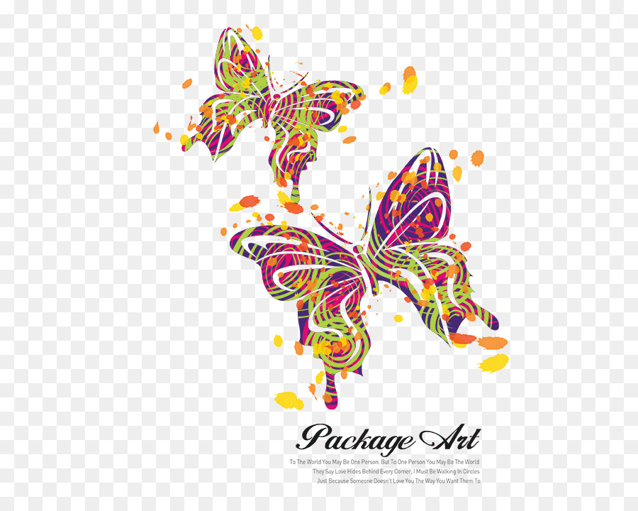 Kunst-Grafik-design-Tapete - Schmetterling