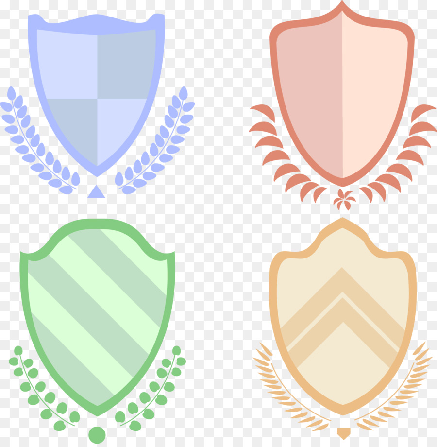 Shield-Download-Designer - Vektor von hand bemalt Farbe Schule Abzeichen
