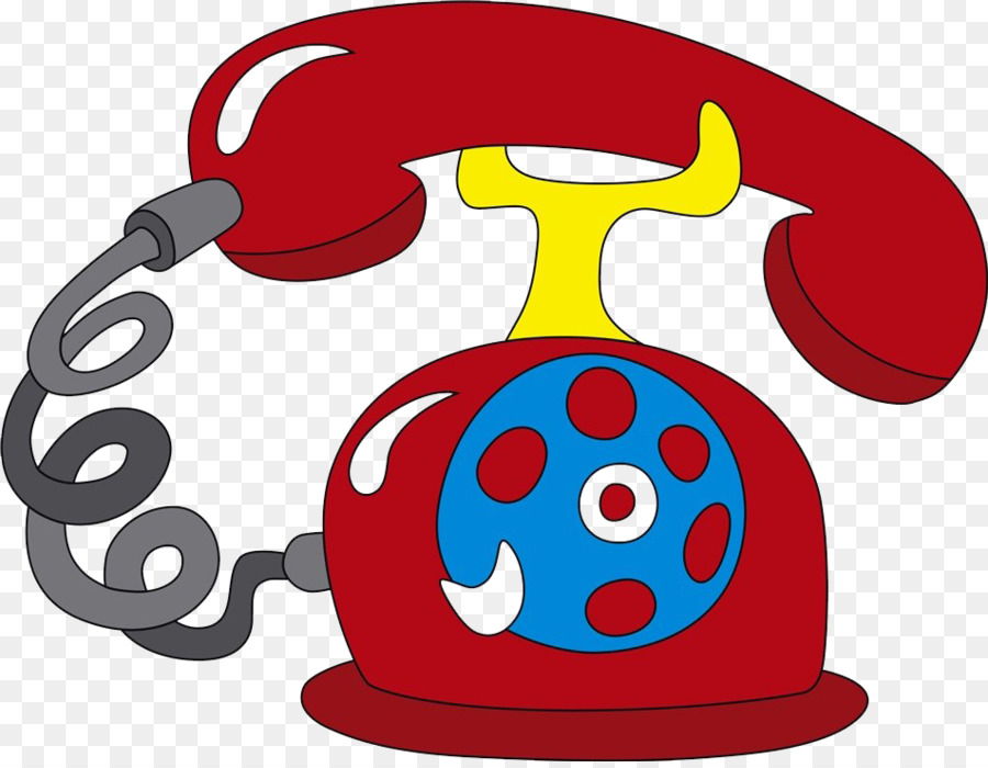 Telefon Rotary dial Handy-Symbol - Cartoon handbemalten Handy rot vintage