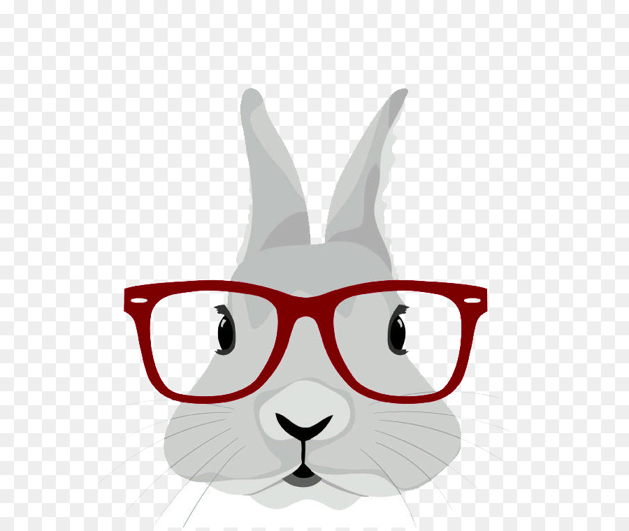 Easter Bunny T-shirt Hipster Geschenk - Kaninchen mit Brille