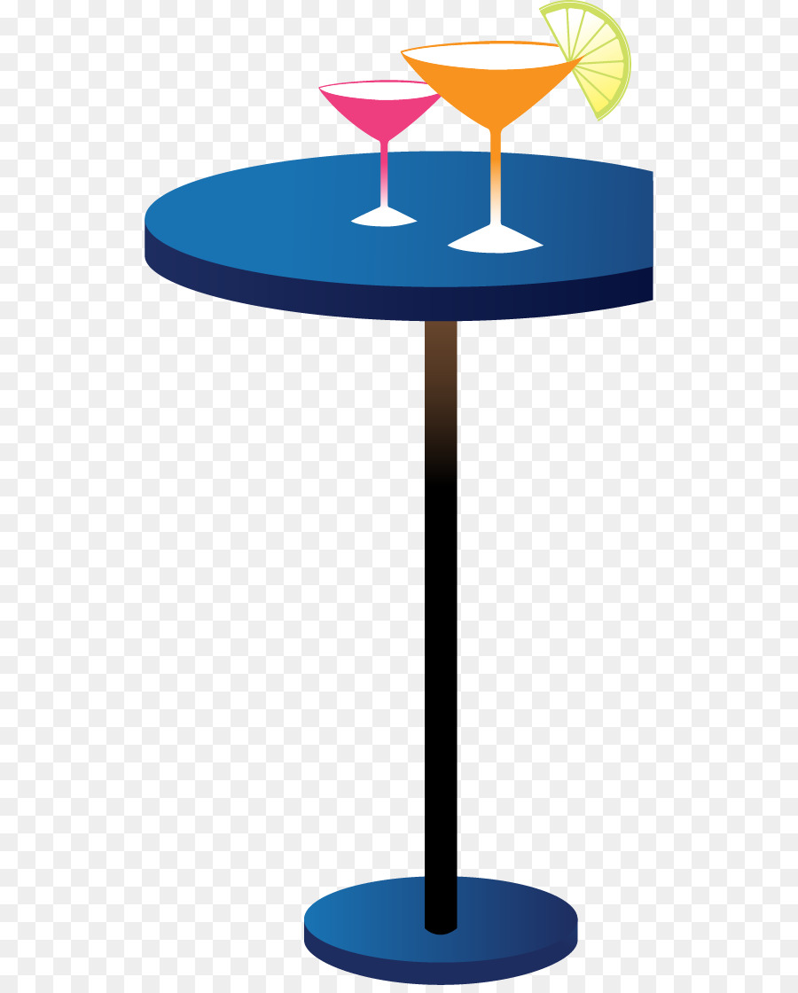 Cocktail-Tabelle In Adobe Illustrator - Vektor gemalt, ein kleiner Runder Tisch
