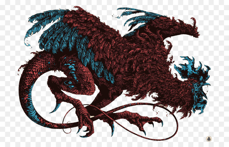 Creatura leggendaria Arte Disegno Mostro Illustrazione - Dipinto drago pattern illustrazione