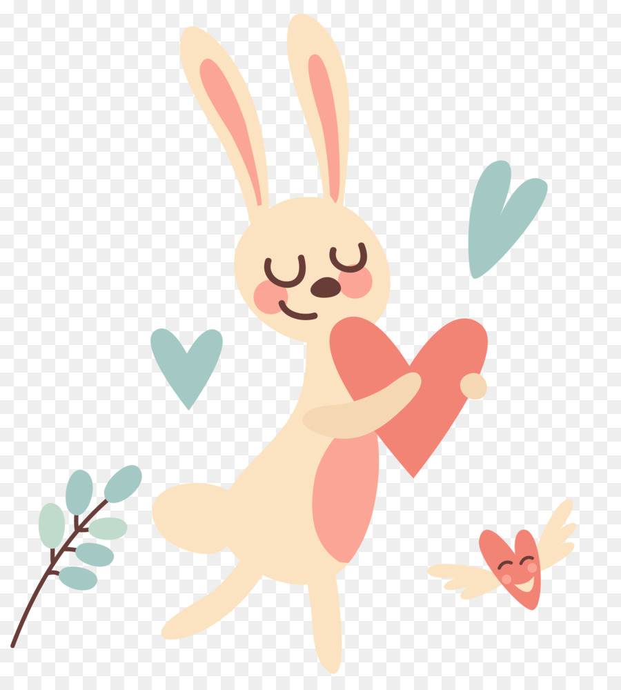 coniglio - holding amore coniglio vettoriale