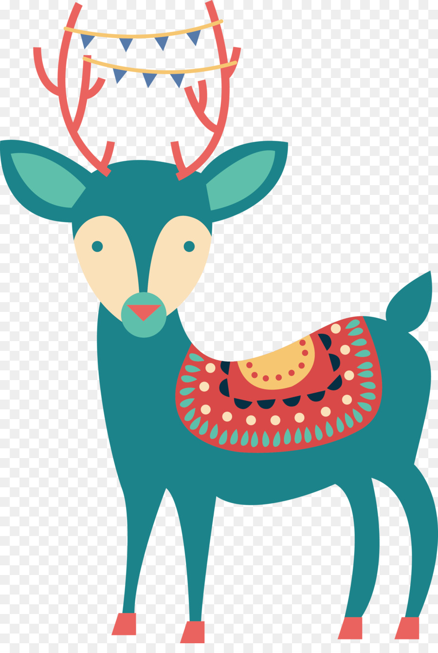 Renna Clip art - Vettoriali creativi dipinte a mano cervo