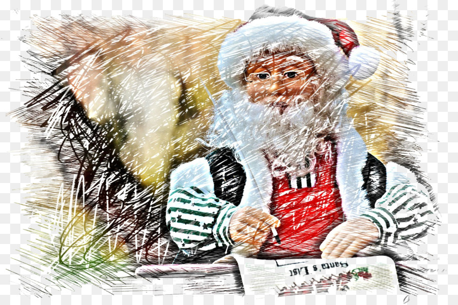 Pxe8re Noxebl Santa Claus Nối Sản Xuất Pizza Món Quà Giáng Sinh - Phong cách vẽ tay Santa Claus