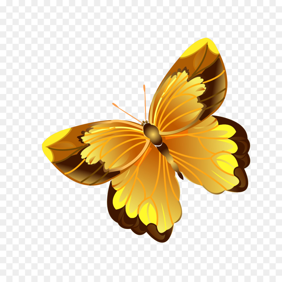Bướm Phần Mềm Nền - Phim hoạt hình bướm màu vàng