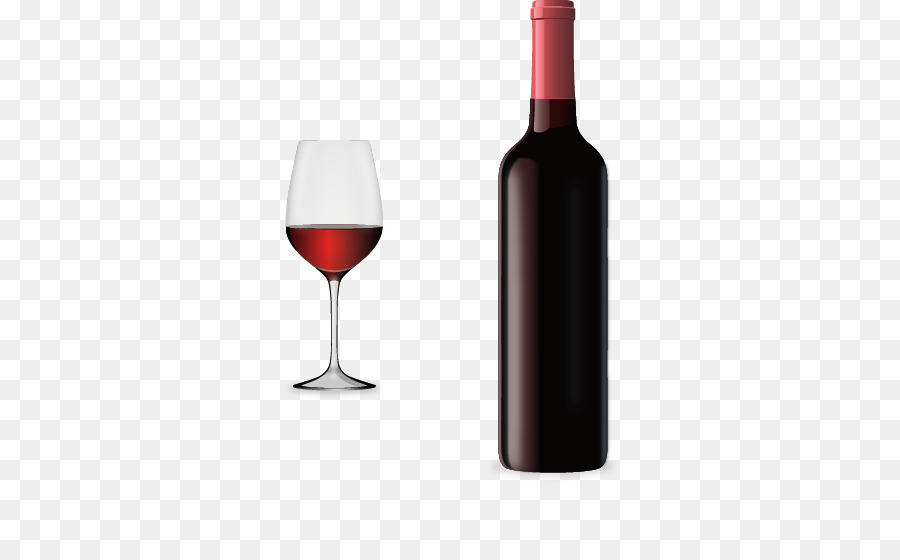 Rotwein, Dessertwein, Wein Glas, Wein, cocktail - Vektor von Hand bemalt Wein Realismus