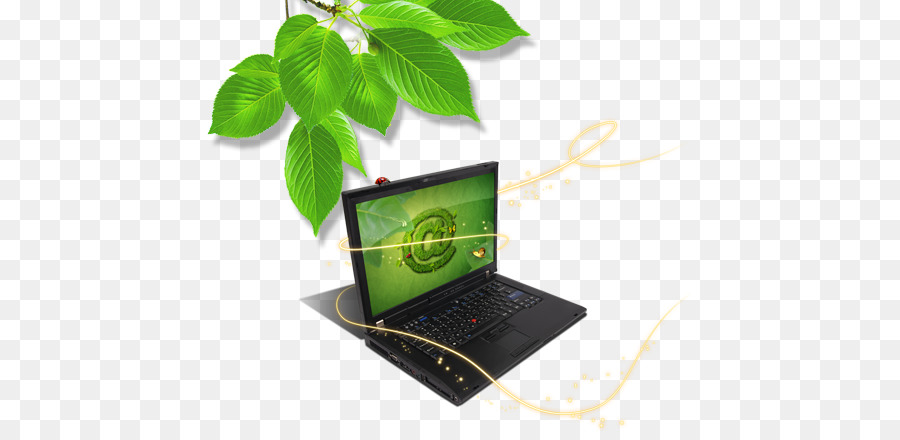 Text Multimedia-Green-Technologie - Grüne Blätter laub Computer