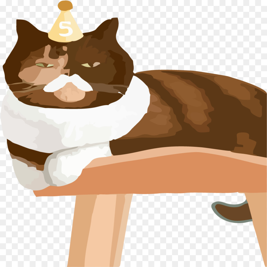 Gatto Baffi Marroni - Vettore verniciato marrone gatto