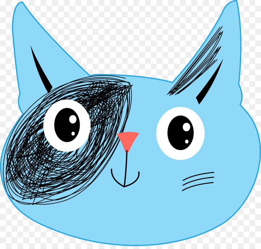 Mèo Clip nghệ thuật - Màu xanh con mèo dễ thương