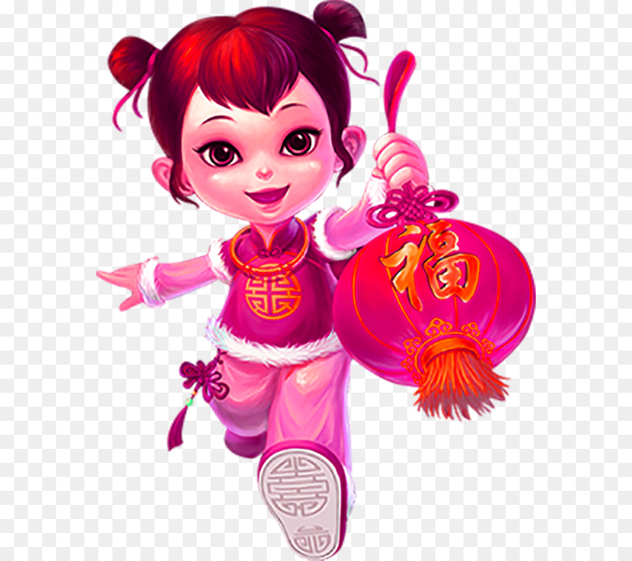Chinese New Year Pháo Mới Năm Ngày - Em đèn lồng