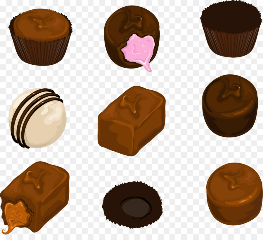 Cioccolato bianco Bonbon Candy Clip art - Cioccolato Gourmet Le Immagini Dei Cartoni Animati