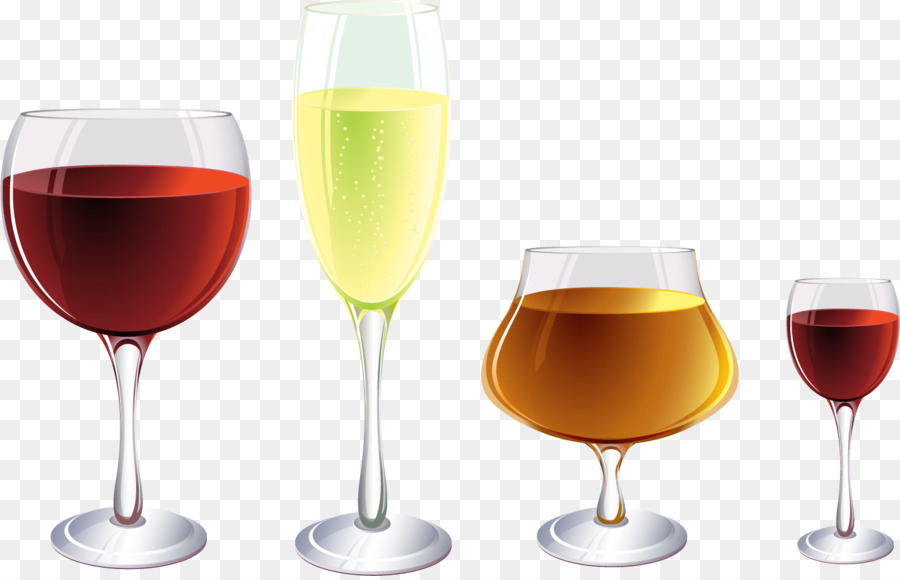 Rotwein Wein Glas - Vektor handgemalte Gläser Wein