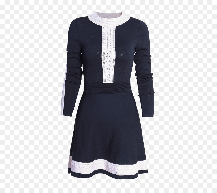 Robe-Kleid mit Langen ärmeln T-shirt - Runde Hals Langarm-Kleid