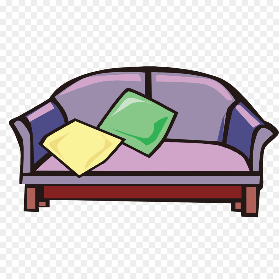 Dackel Welpen Couch - Hand bemalt lila sofa
