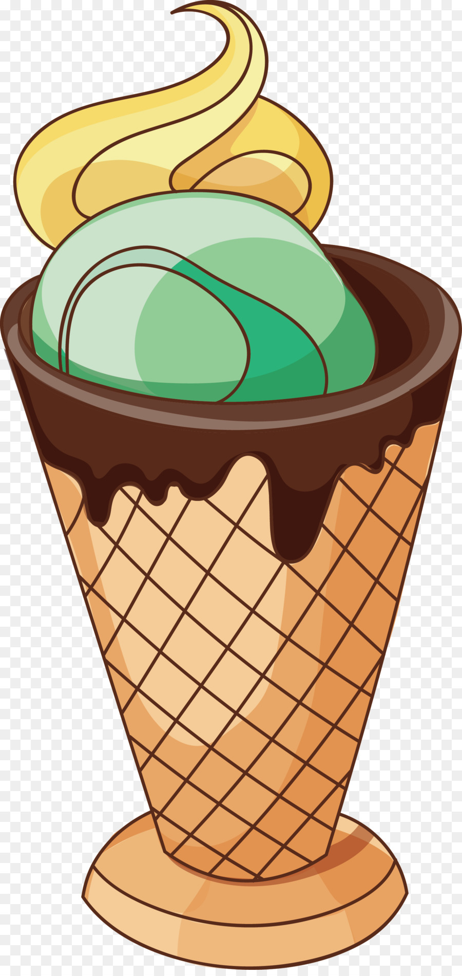 Gelato al cioccolato Gelato Ice pop - Disegnati a mano vector gelato