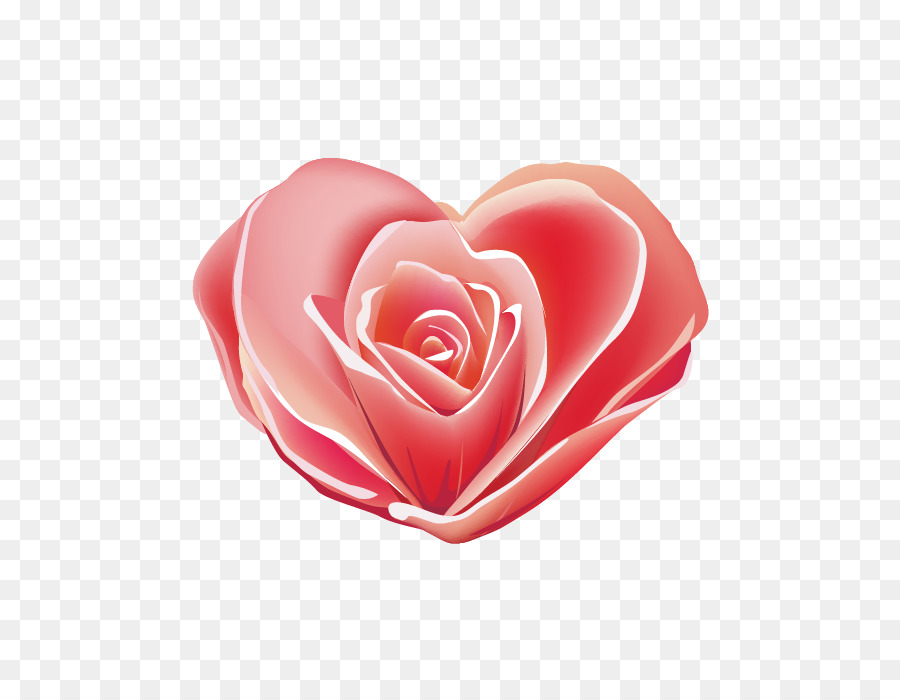 Valentinstag-Herz-Symbol - Rose drei-dimensionale Vektor