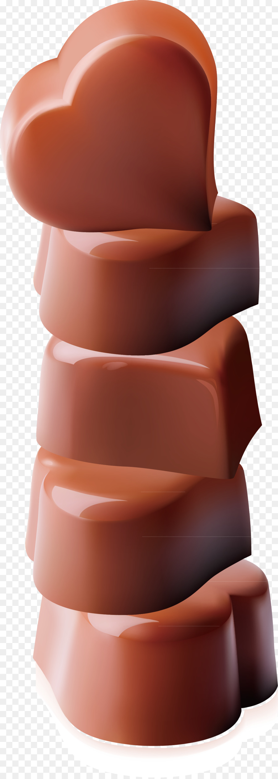 Pralinen-Schokolade-Kuchen mit Schokolade - Schokolade romantische Dekoration-Vektor