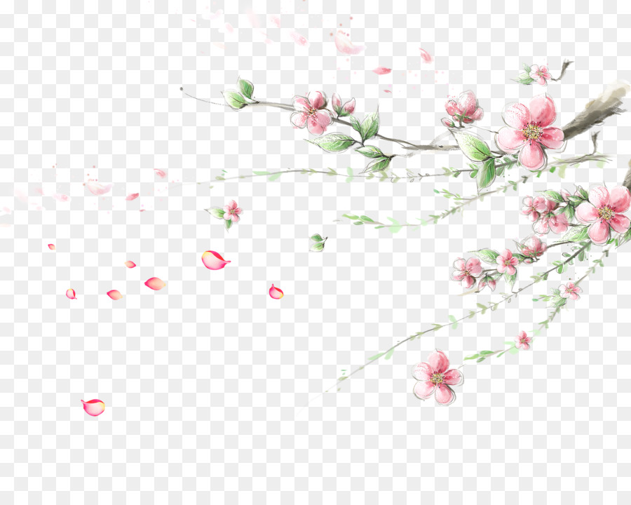 Fiore di Ciliegio, carta da Parati - prugna angolo