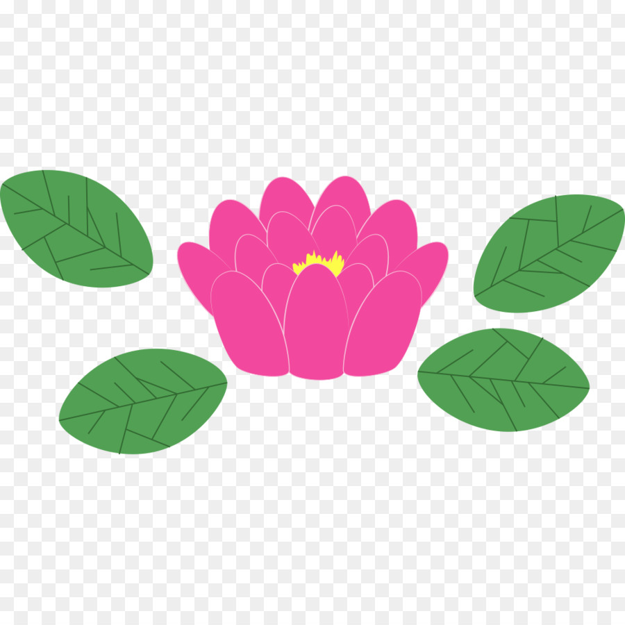 Japan Poster-Element - Vier grüne Blätter und lotus