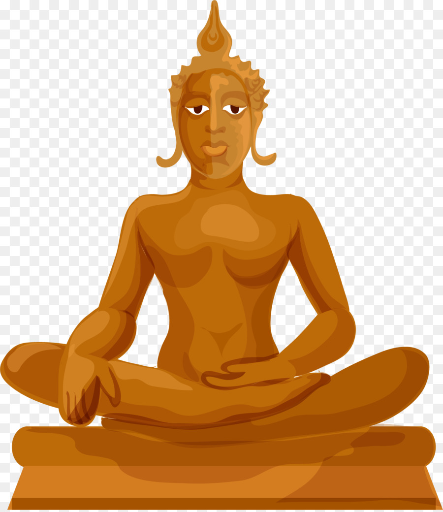 Gautama Buddha-Symbol - Von Hand bemalt, goldene Buddha