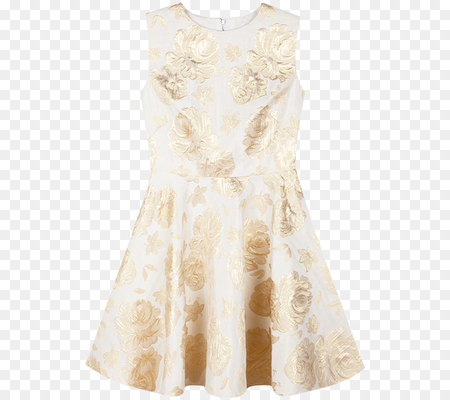 Cocktail Kleid Party Kleid Ärmel - Gold print Kleid Weste
