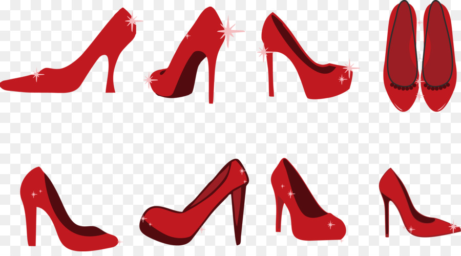 Giày Cao gót giày Đỏ Giày Clip nghệ thuật - Đỏ giày cao gót