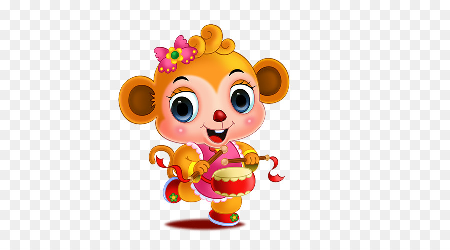 Lichun Caishen Felicità Per Il Nuovo Anno Cinese Bodhisattva - cute cartoon scimmia