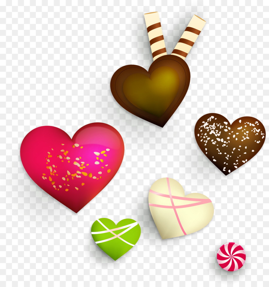Herz - Vektor, hand-drawn heart-shaped Schokolade
