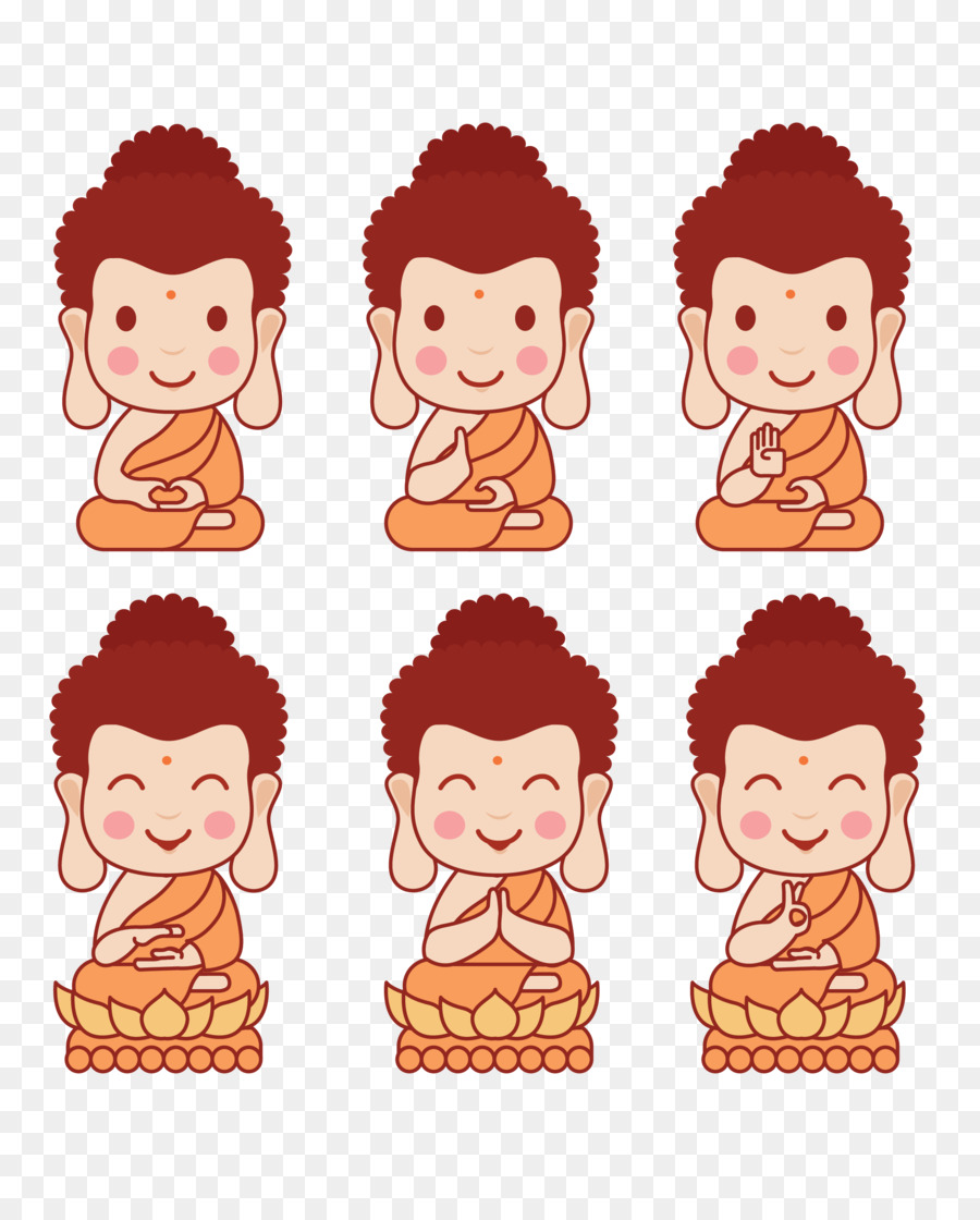 illustrazione - Cartoon Buddha Scaricare