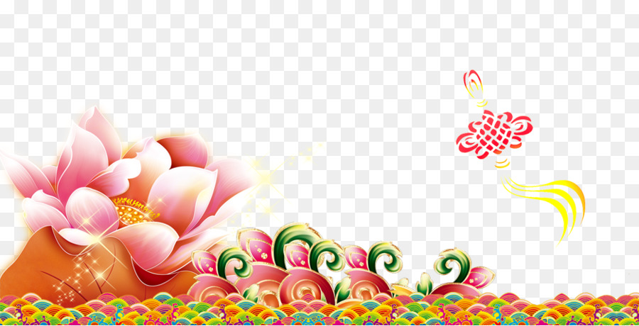 Chinese New Year Flower Background png download - 568*856 - Free