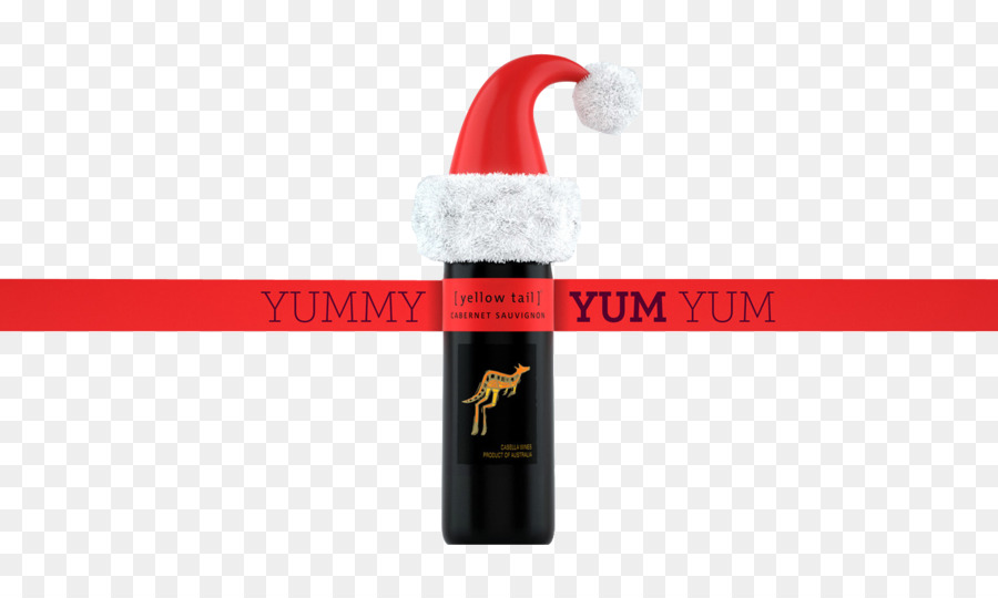 Rotwein-Weihnachts-Banner - Weihnachtsmützen mit Rotwein