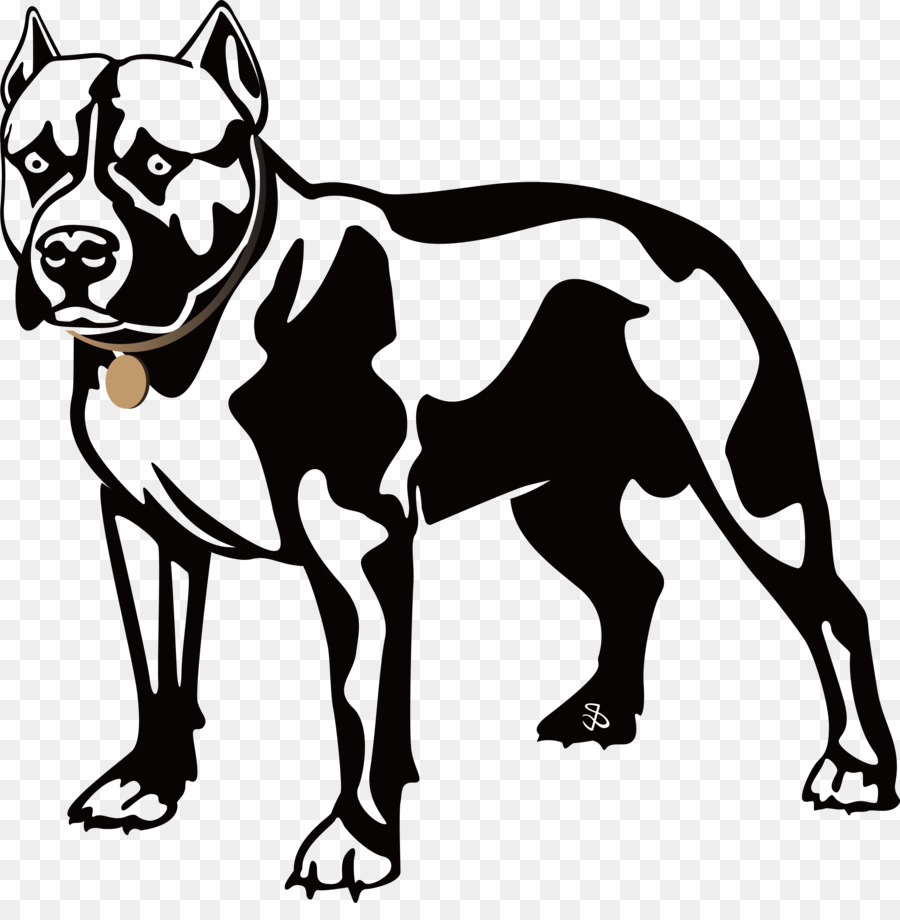 American Pit Bull Terrier Bulldog-Boxer-clipart - Cartoon-Hund-design