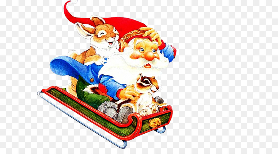Cây giáng sinh Hoạt hình bưu Thiếp - Trượt tuyết miễn phí tài liệu để kéo Santa Claus
