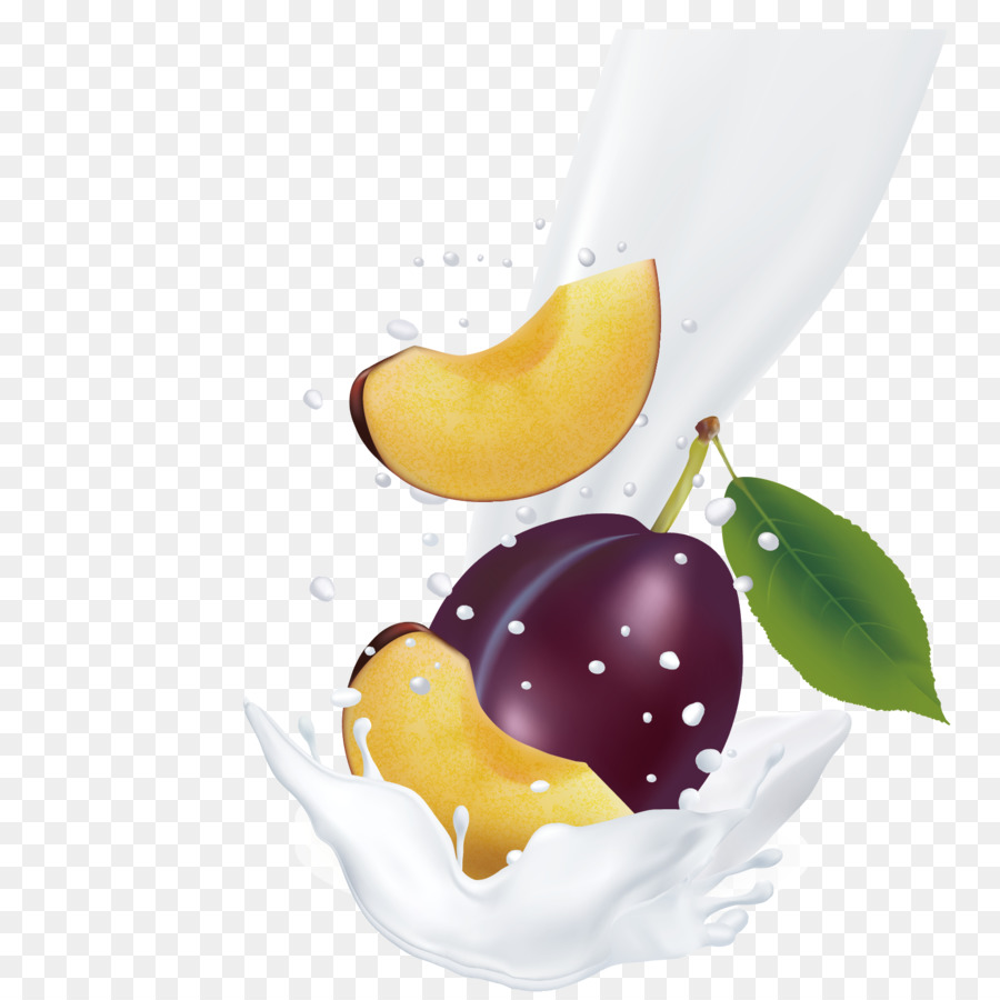 Saft-Beeren-Schwarze Johannisbeere-Mango - Handbemalte fließen, die Früchte mit Milch png