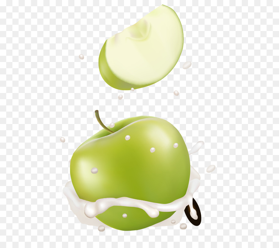 Granny Smith Milch Apfel Auglis - Green Apple-Vektor-material Kostenlose Milch png