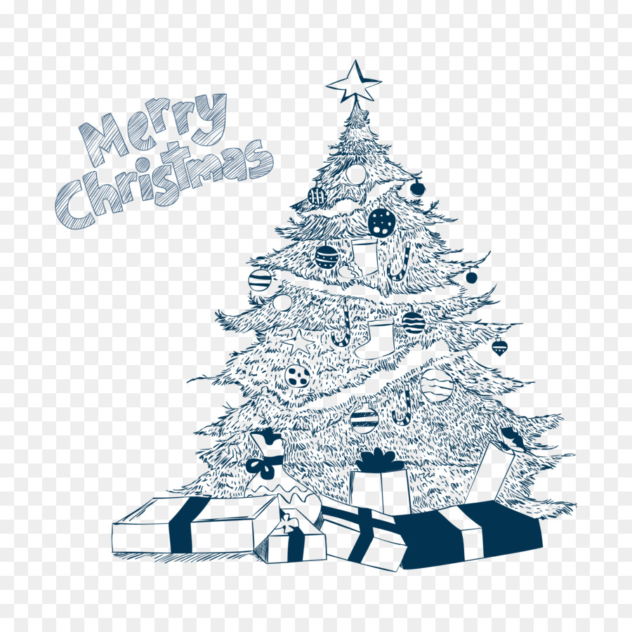 Poszewka Rentier Weihnachtsbaum - Weihnachtsbaum