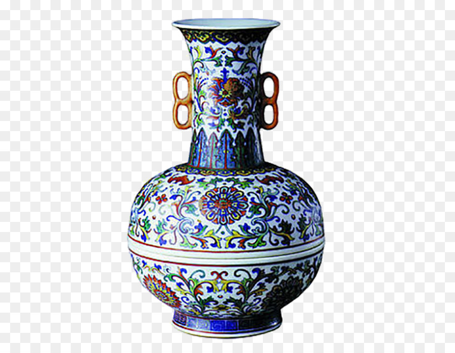 Vase chinesische Porzellan Keramik - Keramik Flasche