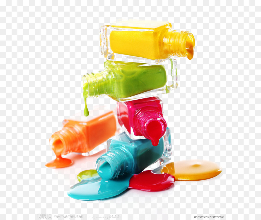 Nagellack Lotion-Maniküre-Stock Fotografie - Farbe Flasche