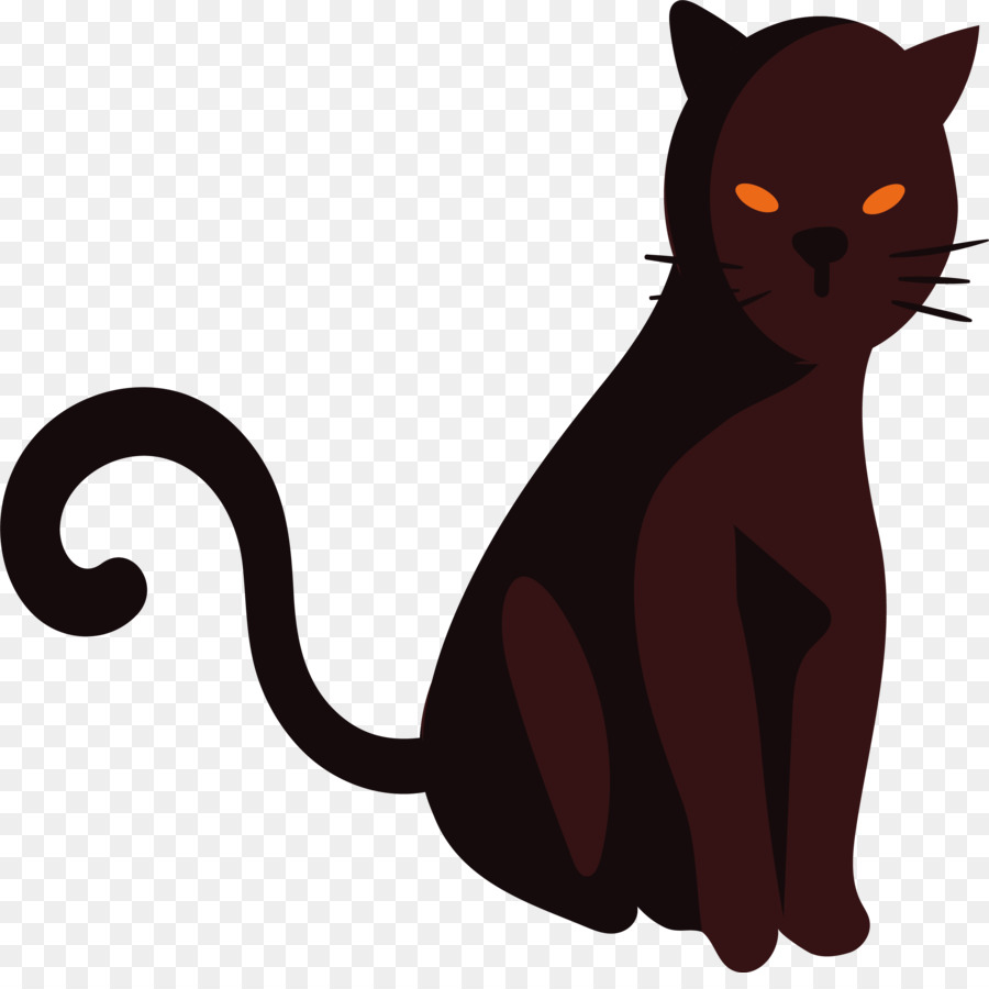 Il Gatto Nero Baffi Clip art - Magico gatto nero