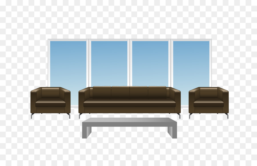 Tisch Wohnzimmer-Fenster Couch - Vektor-Farbe-sofa-Fenster Wohnzimmer