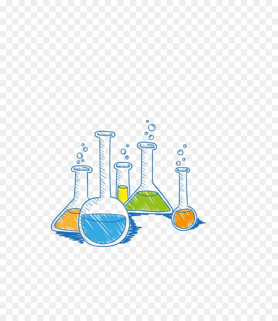 Mobile app Chimica Android pacchetto di applicazione della Scienza - Vector colore esperimento di un flacone di reagente