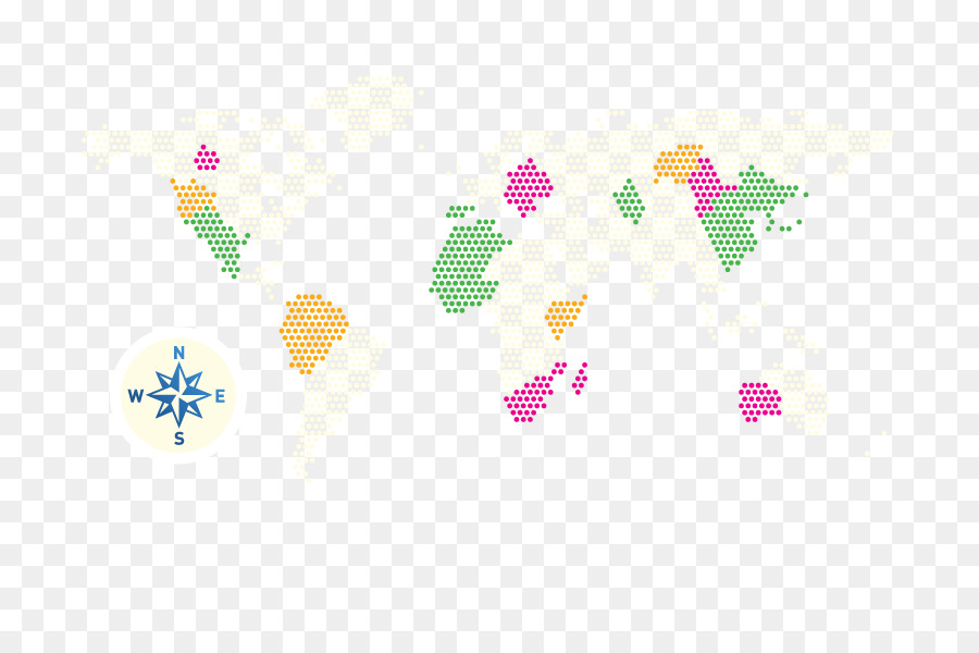 Blütenblatt Muster - Vektor Karte der Welt