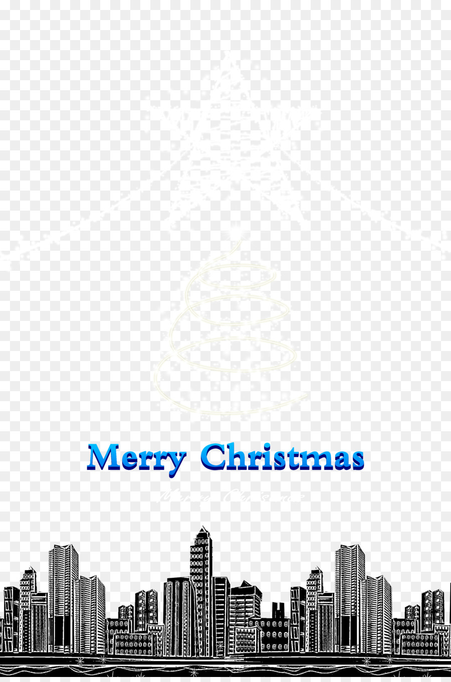 Silhouette Di Natale In Città - Natale, città, silhouette sfondo