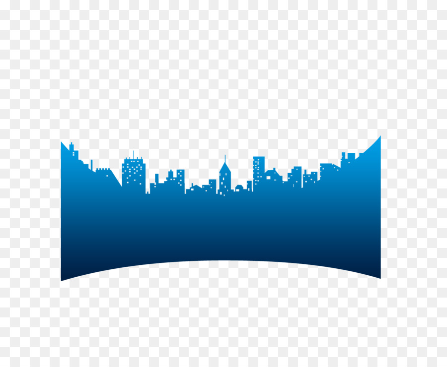 Blu Silhouette Architettura Di Colore - Blue city costruzione di sagome